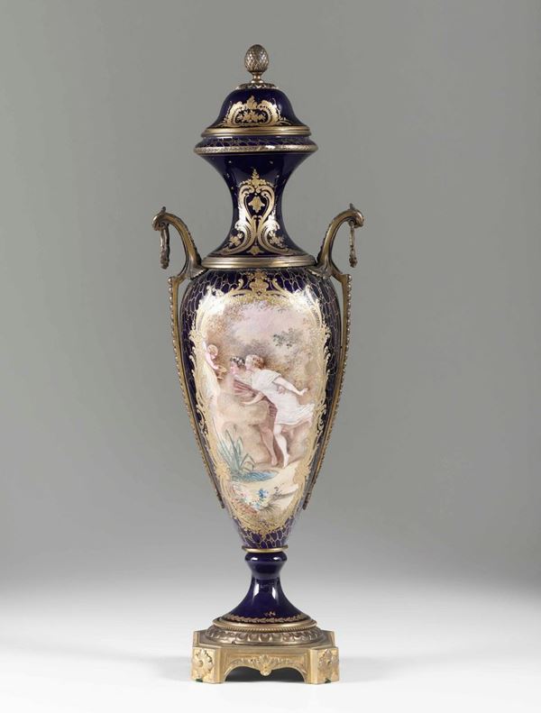 Vaso Francia, pseudo Sevres, seconda metà XIX secolo