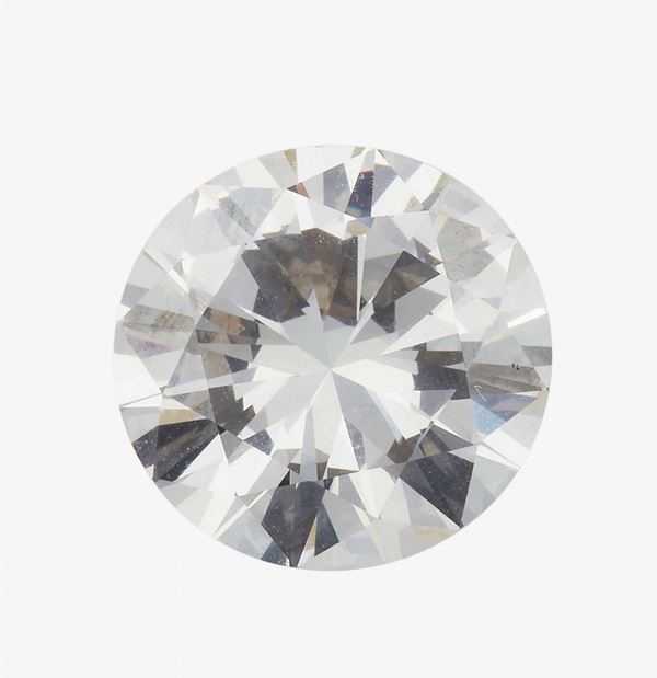 Unmounted brilliant-cut diamond weighing 7.05 carats; accompanied by gemological report