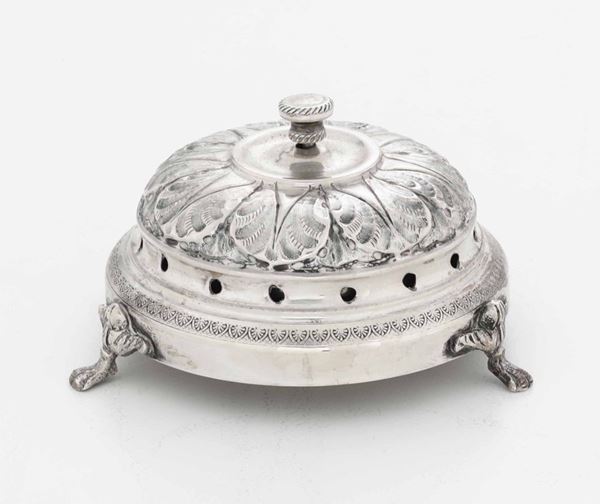 Campanello da tavolo in argento. Argentiere Pellegrini, Firenze XX secolo