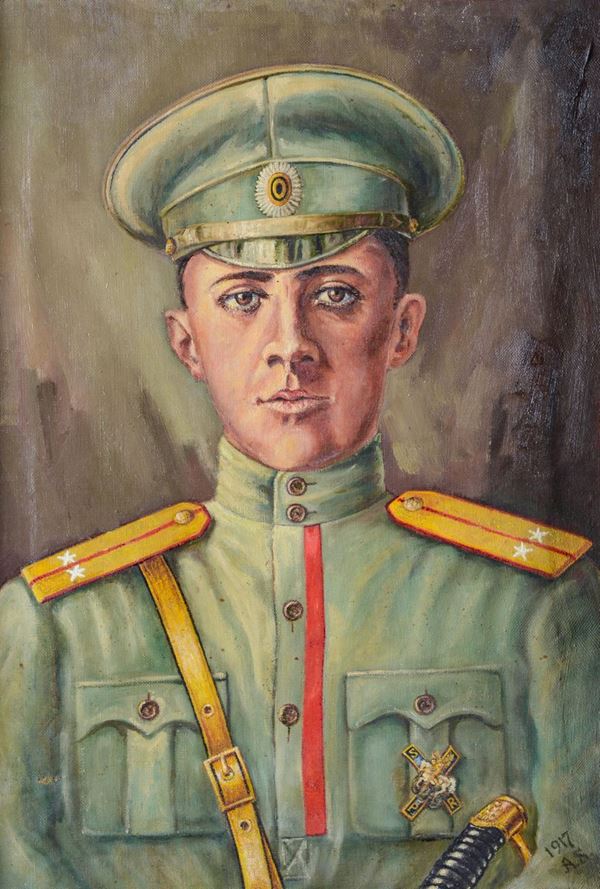 Anna Aleksandrovna Svedomskaja (1898-1973) Ritratto di militare