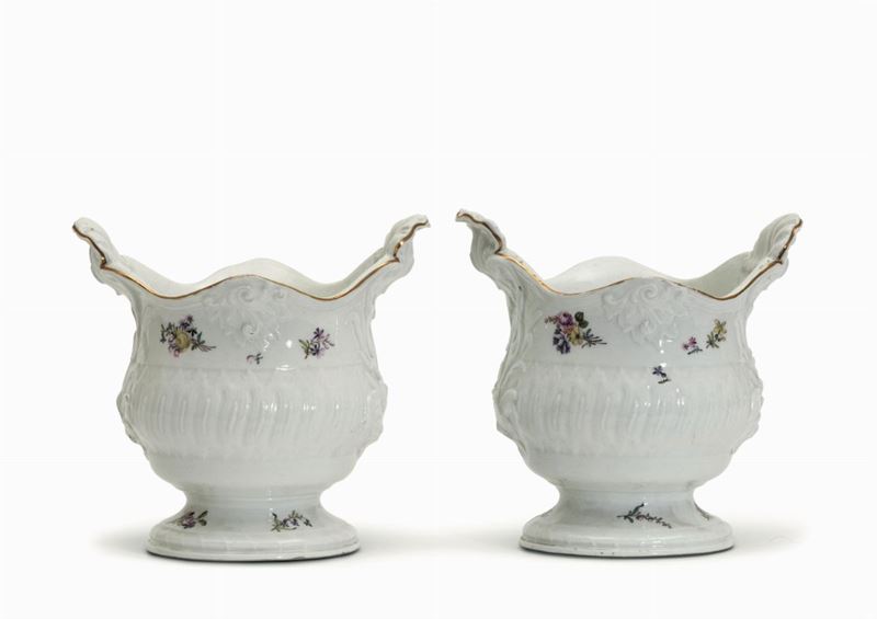 Coppia di rinfresca bottiglie Meissen, 1750 circa  - Asta Ceramiche | Cambi Time - Cambi Casa d'Aste