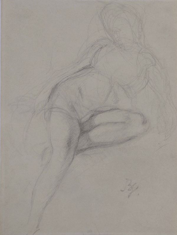 Artista del XIX secolo Nudo femminile