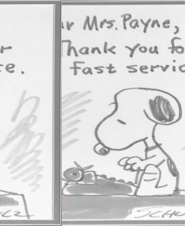 Charles Schulz (1922 – 2000) Snoopy: Dear Mrs. Payne