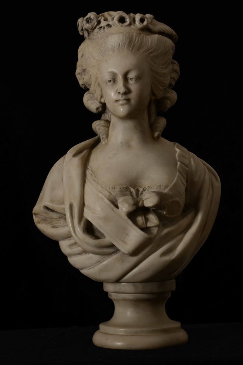 Busto di Maria Antonietta. Marmo bianco. Scultore del XIX-XX secolo  - Auction Sculptures | Cambi Time - Cambi Casa d'Aste