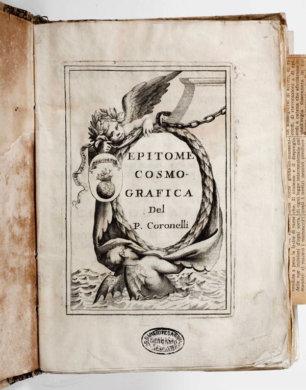Coronelli, Vincenzo Maria Epitome cosmografica o compendiosa introduttione all'Astronomia,Geografia,  [..]