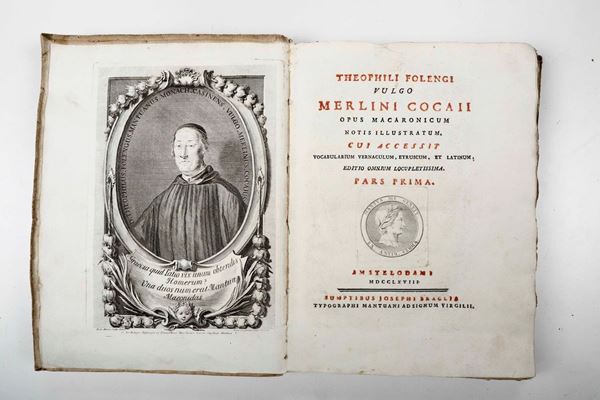 Folengo Teofilo Theophili folengi vulgo merlinii cocai... Amsterdam, presso Josephi Braglio, in due volumi, 1768-1771.