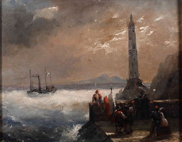 Artista straniero attivo a Napoli nel XIX secolo Marina