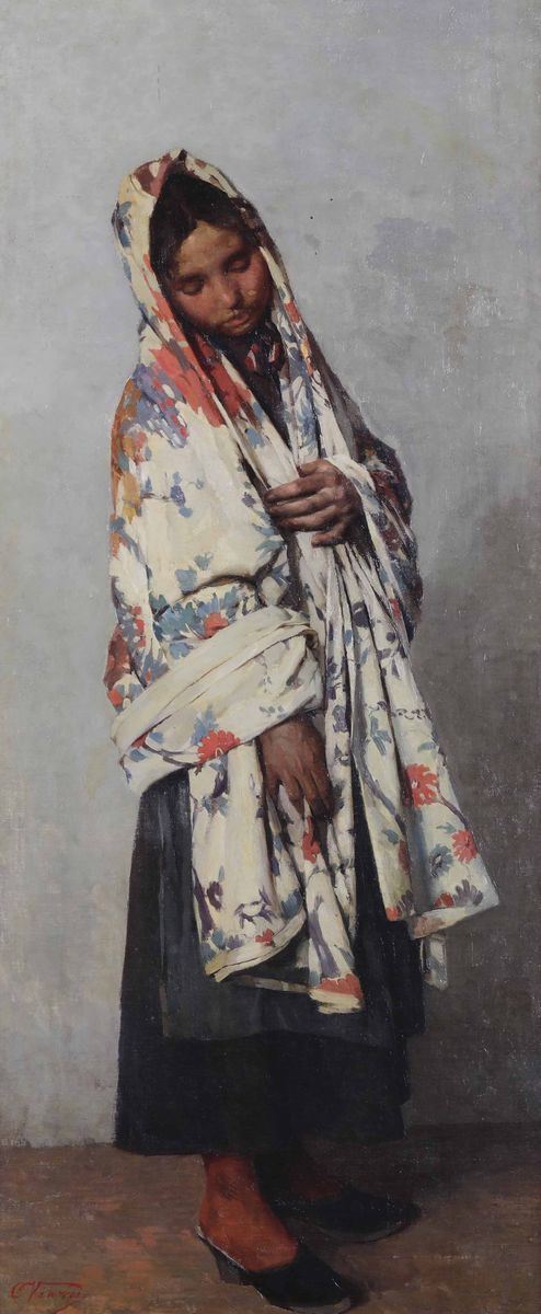 Cesare Viazzi (1857 - 1943) Il mezzaro, 1889