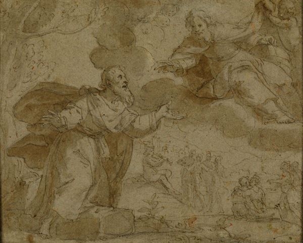 Bernardo Castello (Genova 1557-1629) Apparizione di Dio ad Abramo alle Querce di Mamre