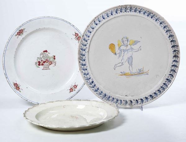 Tre piatti, XIX e XX secolo