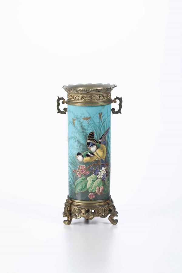 Vasetto cilindrico Francia, periodo Liberty, fine XIX secolo