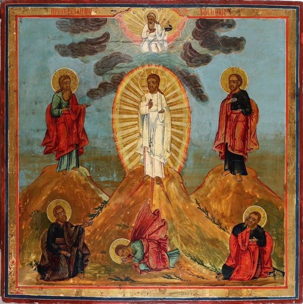 Icona raffigurante la Trasfigurazione di Cristo sul monte Tabor, Russia, XIX secolo