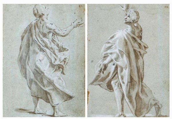 Carlo Urbino (Crema 1510/20-1585) Studi per figure