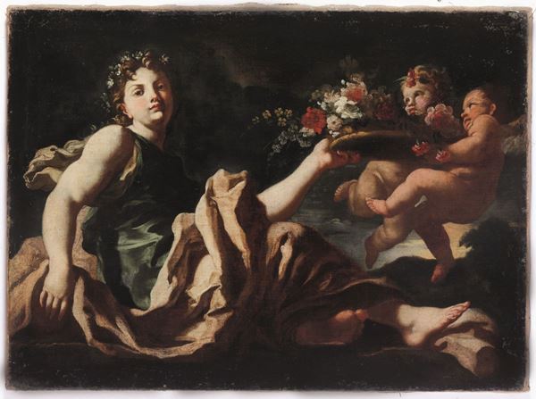 Francesco Solimena (Serino 1657 - Napoli 1747), attribuito a Allegoria della Primavera