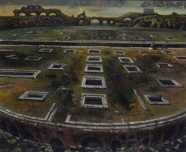 Eugene Gustavovitch Berman (1899-1972) The circle of a Phlegrean Amphitheatre - Roma, 1959