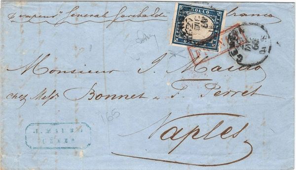 Lettera da Genova per Napoli del 27 dicembre 1860