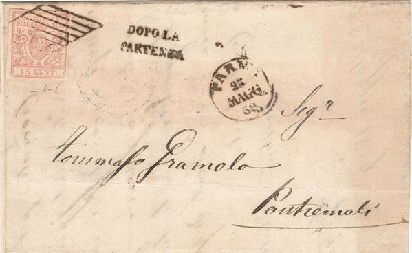 Lettera da Parma per Pontremoli del 25 maggio 1859