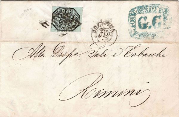 Lettera da Bologna per Rimini del 25 giugno 1859