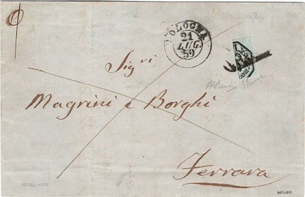 Lettera da Bologna per Ferrara del 21 luglio 1859