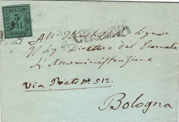 Lettera da Cesena per Bologna del 22 dicembre 1859