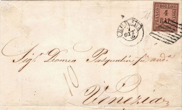 Lettera da Ferrara per Venezia del 7 ottobre 1859