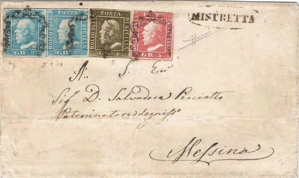 Lettera da Mistretta per Messina con data di arrivo del 15 maggio 1860