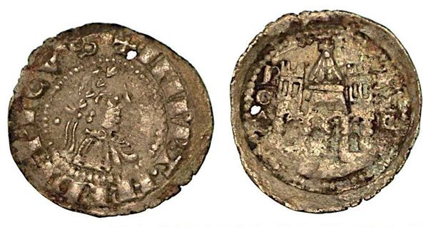 BERGAMO. Comune, a nome di Federico II (1194-1250). Denaro scodellato, anni 1236-1260.