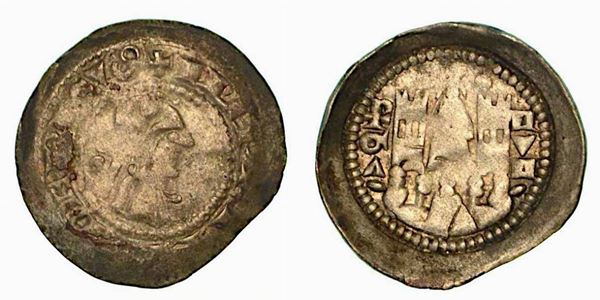 BERGAMO. Comune, a nome di Federico II (1194-1250). Denaro scodellato, anni 1236-1260.
