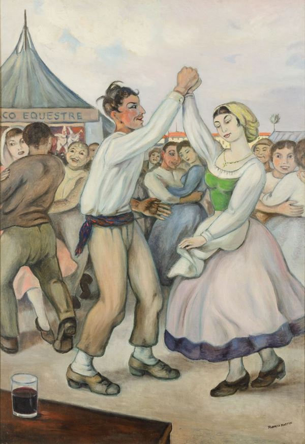 Alberto Martini (1876-1954) I fidanzati (festa campestre a Treviso), 1939