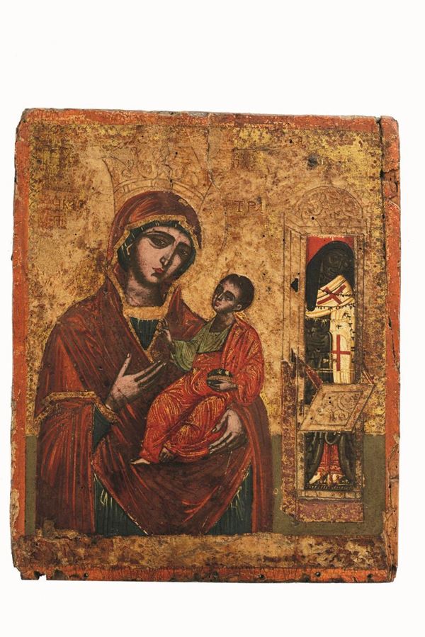Scuola Veneto-Cretese del XVII secolo Madonna con Bambino