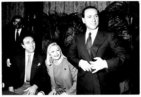 Vezio Sabatini (1939-1995) Silvio Berlusconi, Pippo Baudo, Raffaella Carrà