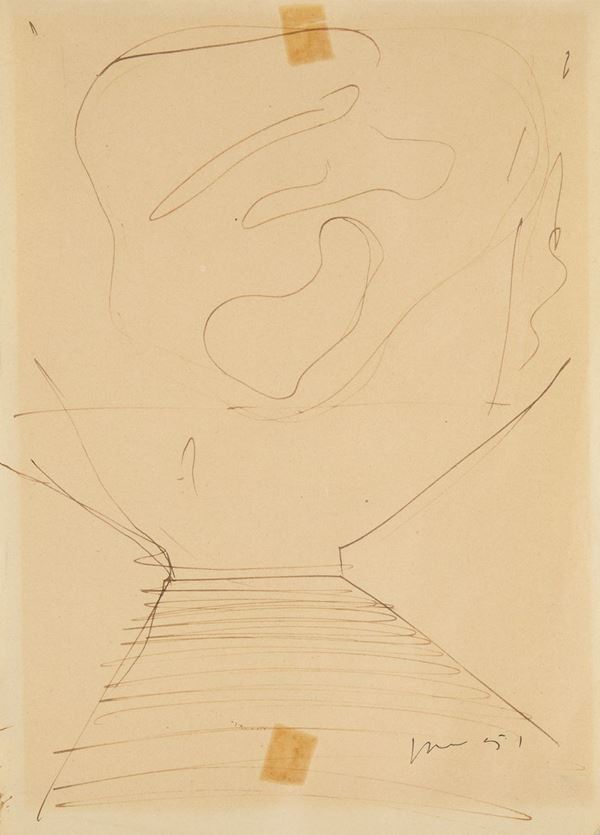Lucio Fontana (1899-1968) Disegno, 1951 Ambiente spaziale Triennale, 1951