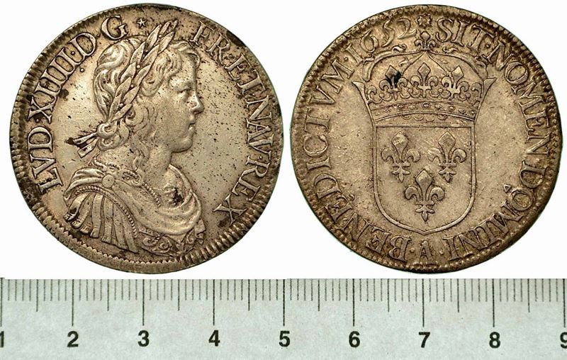 FRANCIA. LOUIS XIV, 1643-1715. Ecu 1652 A.  - Auction Numismatics - Cambi Casa d' [..]