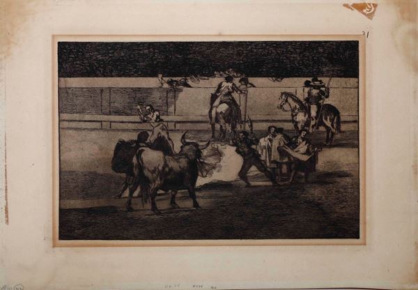 Francisco Goya - Francisco Goya (Fuendetodos 1746 - Bordeaux 1828) Banderillas de fuego