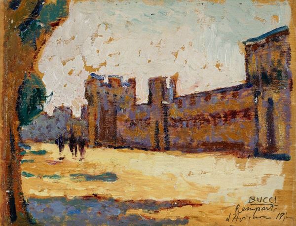Anselmo Bucci (1887-1955) Remparts d'Avignon