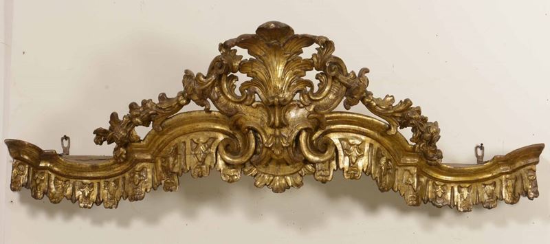 Baldacchino in legno intagliato e dorato, XIX secolo  - Auction Antiques | Timed Auction - Cambi Casa d'Aste
