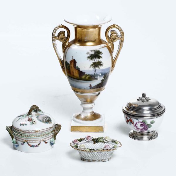 Quattro diverse porcellane Manifatture diverse, XVIII - XX secolo