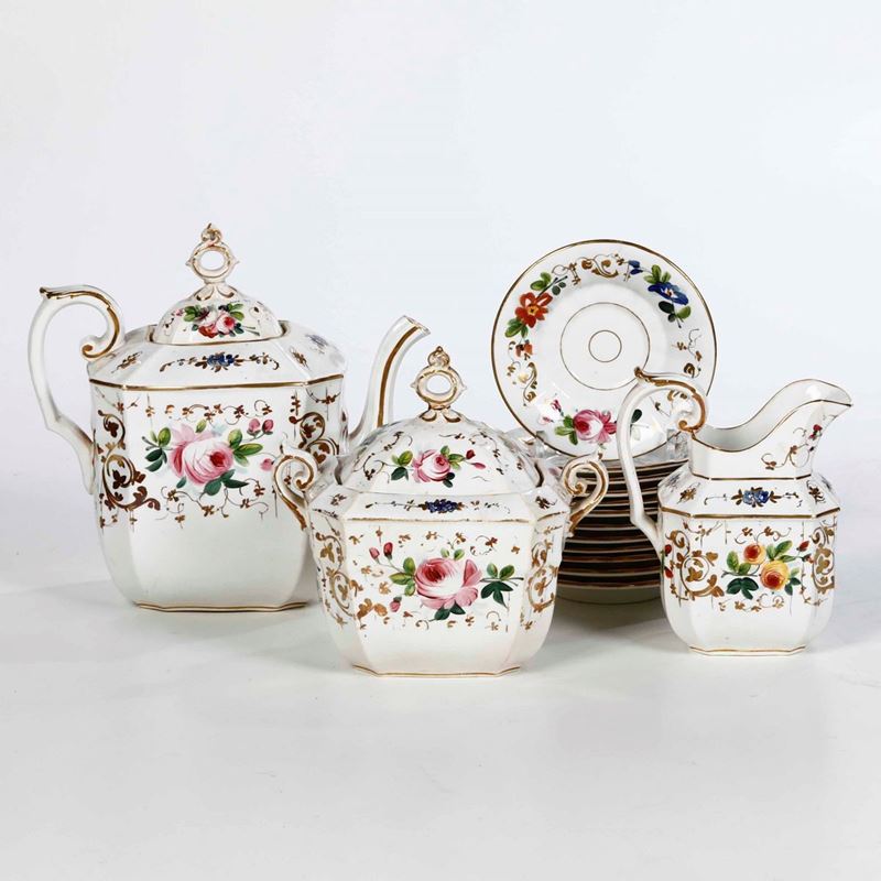 Parte di servizio da tè, XIX secolo  - Auction Ceramics and Glass | Timed Auction  [..]