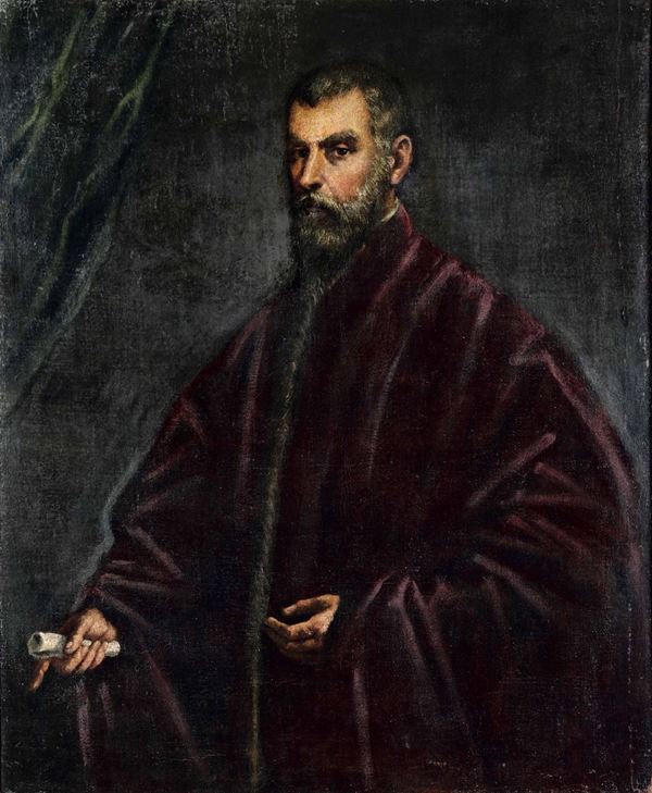 Domenico Robusti (Venezia 1560-1635), attribuito a Ritratto di un senatore veneziano