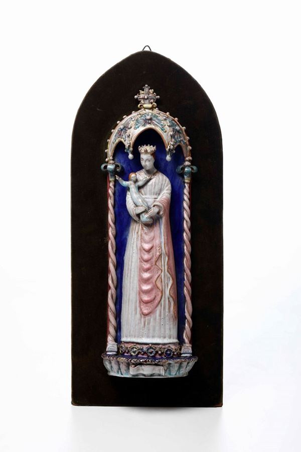 Rilievo di Madonna con bambino Spagna del nord-est, verso la fine del XIX secolo