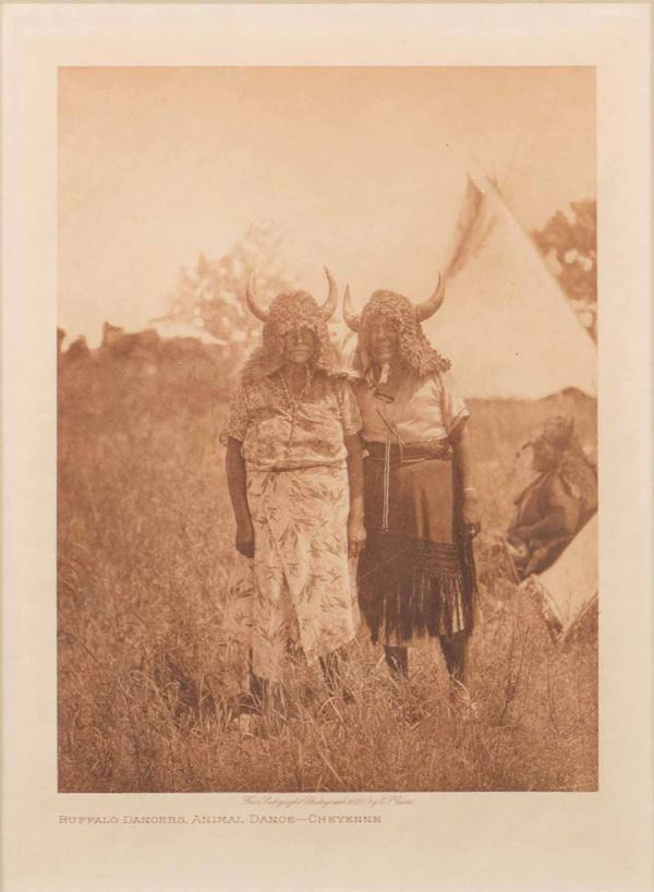 Edward Sheriff Curtis (1868-1952) Buffalo Society, Animal Dance - Cheyenne 1927