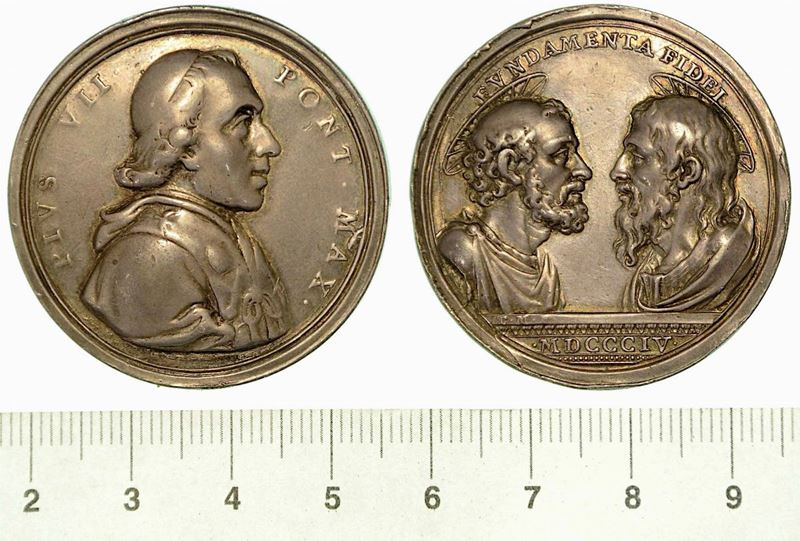 PIO VII, 1800-1823. Medaglia in argento 1804.  - Asta Numismatica - Cambi Casa d'Aste