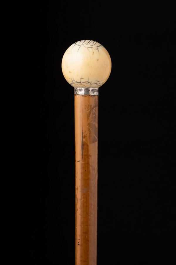 Bastone con impugnatura a pomolo. Fine XIX secolo