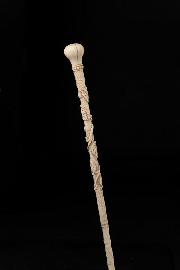 Bastone a segmenti d’osso. Francia, fine XIX secolo