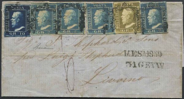 SICILIA. LETTERA DA MESSINA PER LIVORNO DEL 31 GENNAIO 1859.