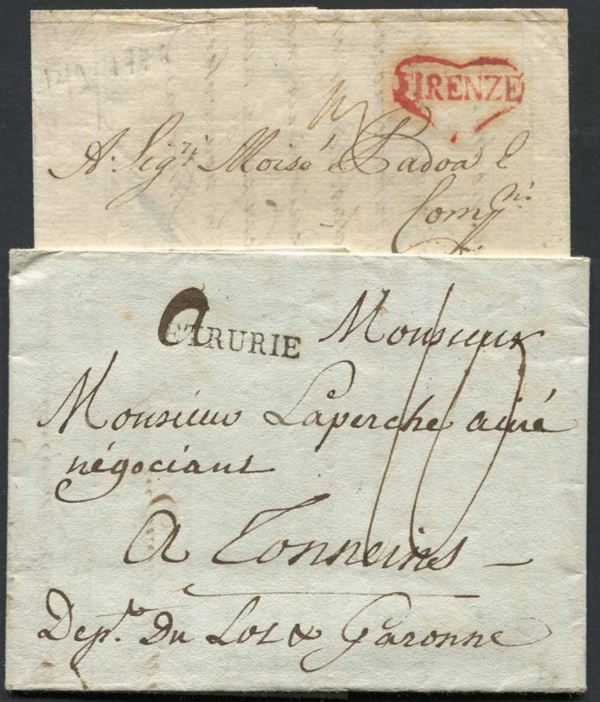 1776/1806, Toscana, due lettere.