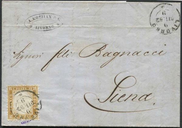 1862, REGNO D’ITALIA, 10 CENTESIMI DENTELLATO (S.1)