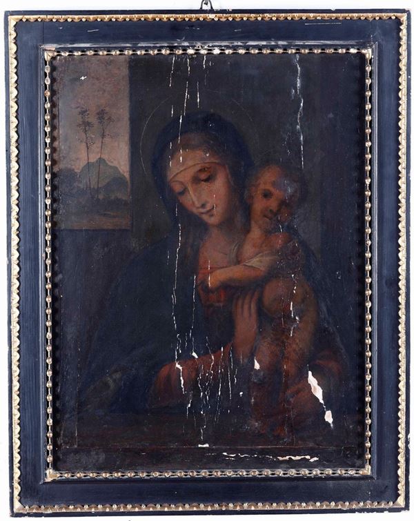 Scuola italiana Madonna con Bambino