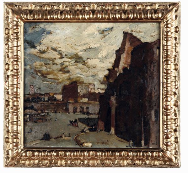 Maceo Casadei (1899 - 1992) Il Colosseo, zona monumentale, Roma