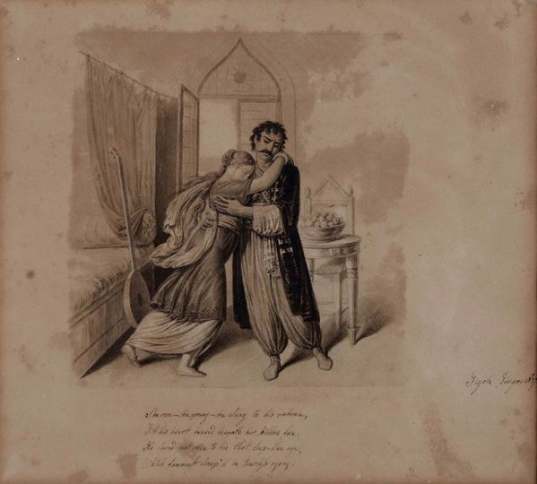 Giovan Battista Gigola (1769-1841) Scena galante